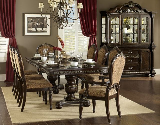 Homelegance® Russian Hill Cherry Buffet and Hutch-1