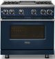Viking® 7 Series 36" Slate Blue Pro Style Natural Gas Range with 12" Reversible Griddle-4
