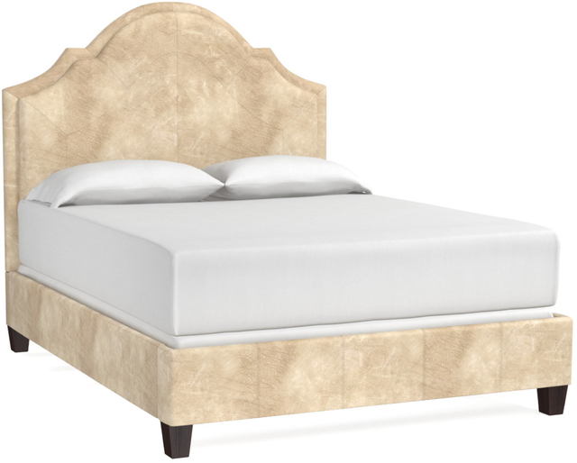 Bassett® Furniture Custom Upholstered Beds Barcelona Leather Bonnet Bed-1