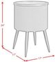 Elements International Halo Black Smart End Table-2