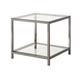 Coaster® Trini Glass Top Black Nickel End Table with Glass Shelf-0