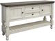 International Furniture Direct Stone Ivory Antiqued/Weathered Gray Sofa Table-0
