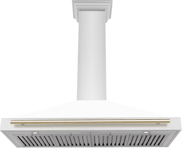 ZLINE 48" Autograph Edition White Matte Wall Mounted Range Hood -2