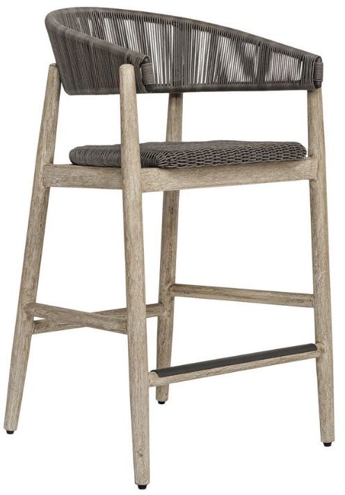 Uttermost® Dermott Cerused Wheat Wooden Outdoor Counter Stool-0