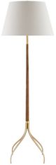 Currey & Company Circus Brushed Brass/Natural/Off-White Floor Lamp-1