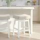 Armen Living Lenon 2-Piece Dune Cloud/White Counter Stool Set-1