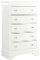 Global Furniture USA Pompei Metallic White Chest-0