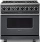 Viking® 7 Series 36" Cast Black Pro Style Dual Fuel Range-0