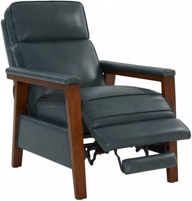 BarcaLounger® Ashland Roma Bluegray Leather Manual Recliner-1