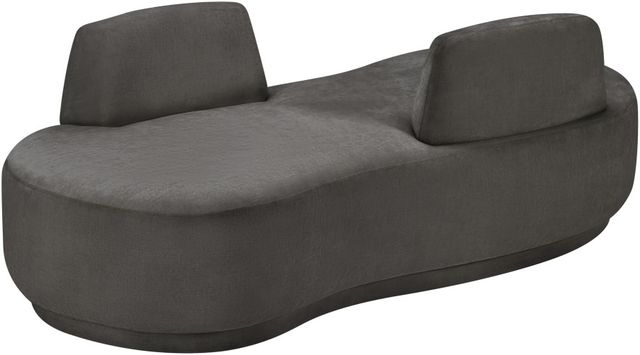 Meridian Furniture Argyle Gray Chenille Fabric Chaise-0