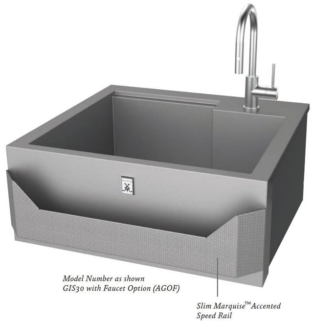 Hestan® 30” Stainless Steel Insulated Sink and High Shelf-4