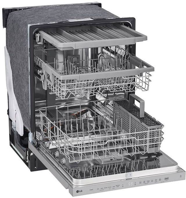 LG 24" Fingerprint Resistant Stainless Steel Built In Top Control Dishwasher-3