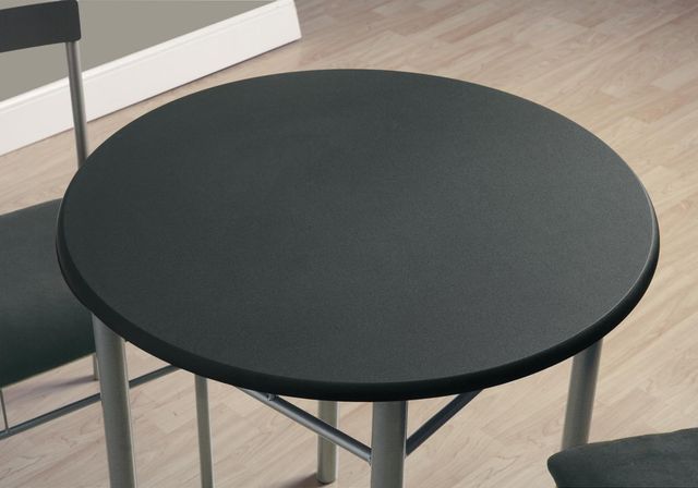 Monarch Specialties Inc. 3 Piece Black Silver Metal Dining Set-2