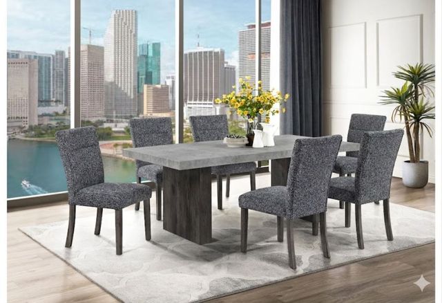 Global Furniture USA D2410 7-Piece Gray Dining Set-1