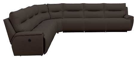 La-Z-Boy® Palmer Walnut Leather Reclining Sectional with Custom Layout Options-1