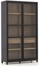 Four Hands Millie Drifted Matte Black/Oak Cabinet-1