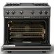 Viking® 7 Series 36" Damascus Gray Pro Style Natural Gas Range with 12" Reversible Griddle-1