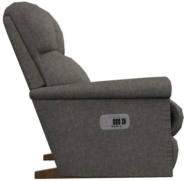 La-Z-Boy® Pinnacle Graphite Power Rocking Recliner with Headrest-2