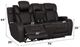 ACME Furniture Wendell Dark Gray Power Reclining Loveseat with Console-2