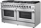 FORNO® Galiano 60" Stainless Steel Pro Style Dual Fuel Range-0