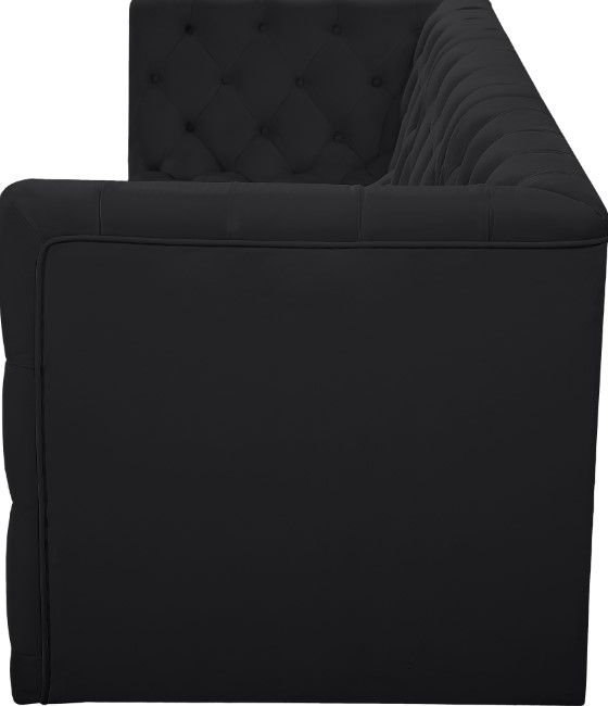 Meridian Furniture Tuft Black Velvet 99" Modular Sofa-2