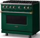 Viking® 5 Series 36" Ivy Pro Style Gas (LP) Range with Brushed Brass Trim-2