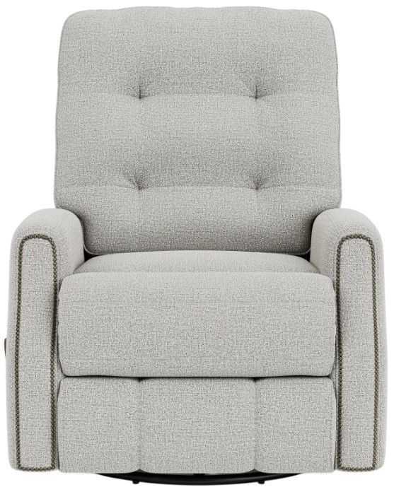 Flexsteel® Devon Silver Glacier Swivel Gliding Recliner-1