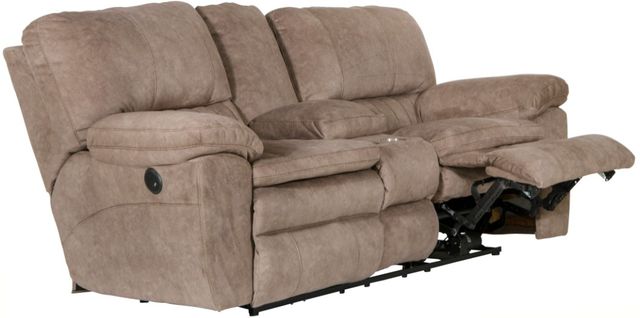 Catnapper® Reyes Portabella Power Reclining Lay Flat Console Loveseat with Storage and Cupholders-1