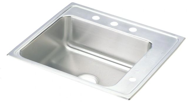 Elkay Lustertone® Classic Lustrous Satin Stainless Steel 25" x 22" x 6" 4-Hole Single Bowl Drop-in Classroom ADA Sink-0