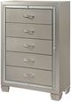 Elements International Platinum 3-Piece Champagne Twin Youth Bedroom Set-2