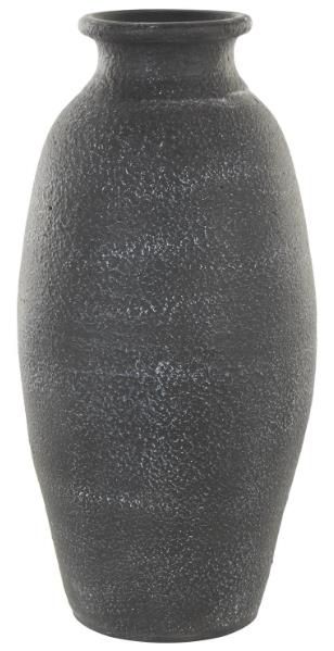 Deco Marche Gray 9" Ceramic Textured Whitewashed Vase-1
