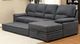 Furniture of America® Alcester 2-Piece Graphite Right-Arm Facing Pullout Sleeper Sectional and Chaise-2