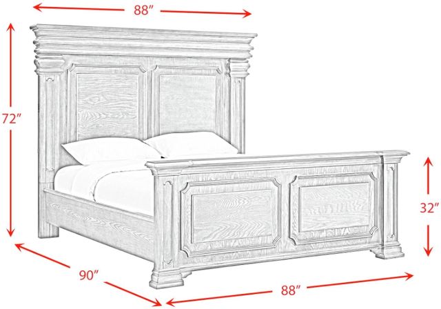 Elements International Kings Court Black King Bed-2