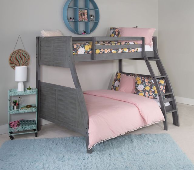Powell® Easton Gray Twin/Full Bunk Bed-3