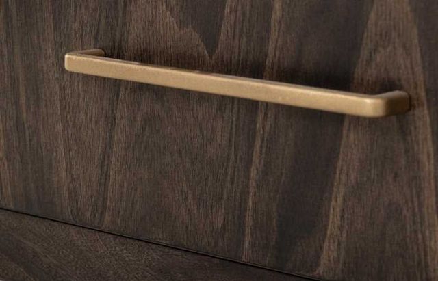 International Furniture Direct Dark Mezquite Black Curved Nightstand-4