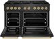 ZLINE Autograph Edition Paramount 48" 6.7 cu. ft. Black Satin Stainless Steel Dual Fuel Range with Champagne Bronze Accents-1
