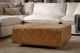 Classic Home Aristo Autumn Maple Leather Square Ottoman-1