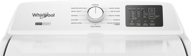 Whirlpool® 4.2 Cu. Ft. White 2-in-1 Removable Agitator Top Load Washer-2