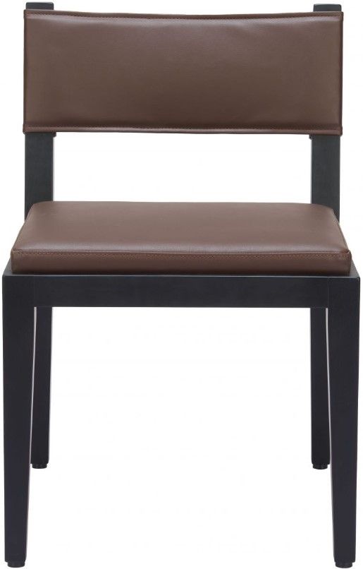 Zuo® Modern Roxas 2-Piece Black/Brown Dining Side Chair Set-1