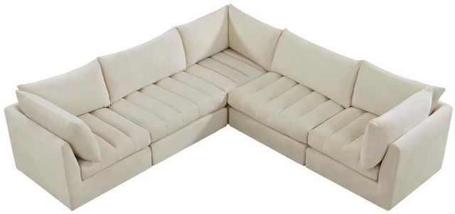Meridian Furniture Jacob 5-Piece Cream 103" Modular Sectional-2