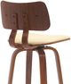 Armen Living Pico Cream/Walnut Swivel Counter Stool-3