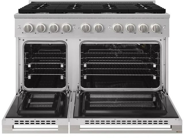 ZLINE Marino 48" Satin Stainless Steel Pro Style Gas Range with 8 Brass Burner-1