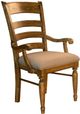 A-America® Bennett Smoky Quartz Upholstered Ladderback Dining Arm Chair-0