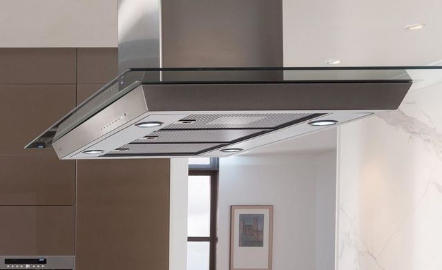 Wolf® 45" Stainless Steel & Glass Island Range Hood-1
