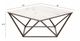 Zuo® Modern Tintern White Marble Coffee Table with Antique Brass Base-4