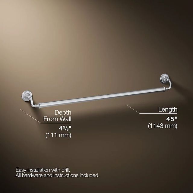 KOHLER® Artifacts® Polished Chrome 42"  Grab Bar-2
