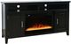 Jofran Inc. Urban Icon Black Electric Fireplace Media Console with Crystal Display-0