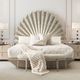 Michael Amini® Fantosini Silver Leaf Eastern King Fan Bed-1
