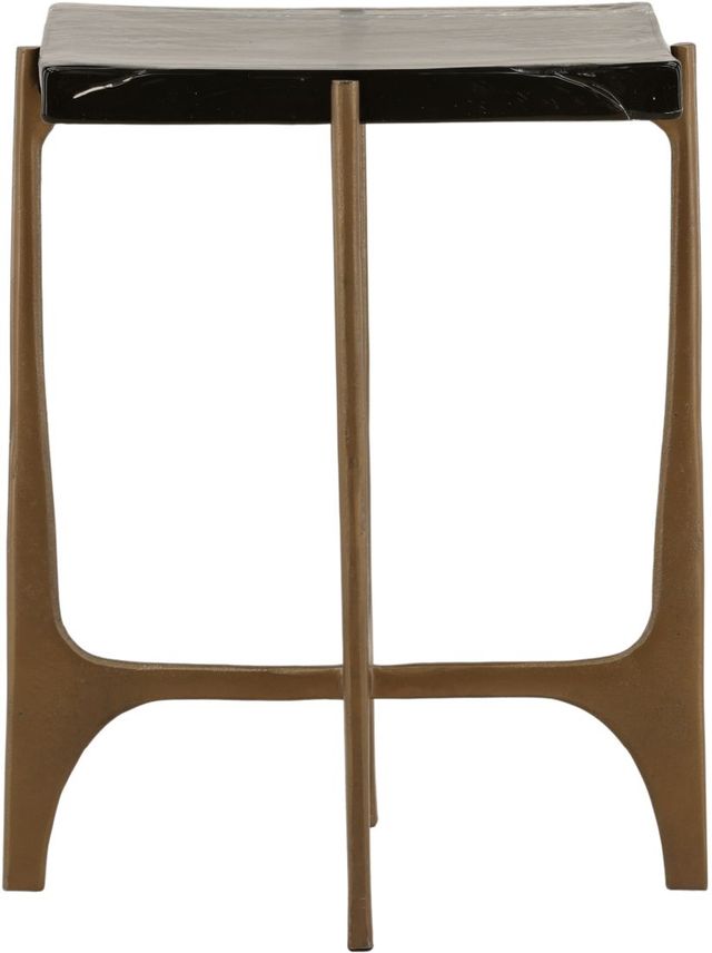 Dovetail Furniture Colston Antique Brass Side Table-3