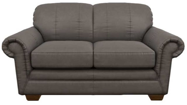 La-Z-Boy® Mackenzie Greystone Leather Loveseat-1
